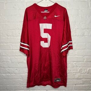 Ohio State Buckeyes Football Jersey Size 2XL Nike Y2K #5 Red Mesh